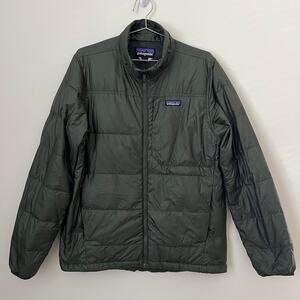 Patagonia Men's Green Lightweight Full Zip Puffer Jacket Size M
